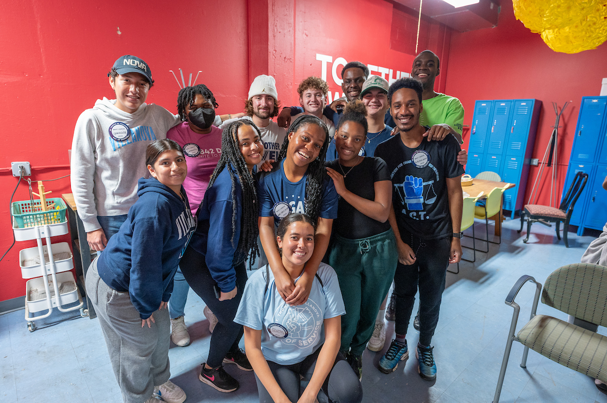 Students posing for a photo.